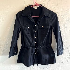 Michael Kors black collared shirt